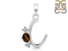 Smoky & White Topaz Alphabet C Pendant SMY-RDA-55.