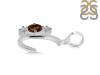 Smoky & White Topaz Alphabet C Pendant SMY-RDA-55.