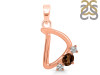 Smoky & White Topaz Alphabet D Pendant SMY-RDA-56.
