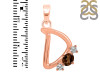 Smoky & White Topaz Alphabet D Pendant SMY-RDA-56.