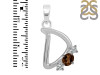 Smoky & White Topaz Alphabet D Pendant SMY-RDA-56.