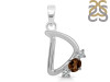 Smoky & White Topaz Alphabet D Pendant SMY-RDA-56.