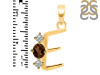 Smoky & White Topaz Alphabet E Pendant SMY-RDA-57.