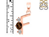 Smoky & White Topaz Alphabet F Pendant SMY-RDA-58.