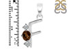 Smoky & White Topaz Alphabet F Pendant SMY-RDA-58.