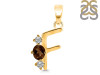 Smoky & White Topaz Alphabet F Pendant SMY-RDA-58.