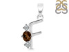 Smoky & White Topaz Alphabet F Pendant SMY-RDA-58.