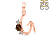 Smoky & White Topaz Alphabet G Pendant SMY-RDA-59.
