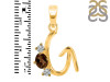 Smoky & White Topaz Alphabet G Pendant SMY-RDA-59.