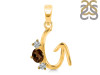 Smoky & White Topaz Alphabet G Pendant SMY-RDA-59.