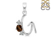 Smoky & White Topaz Alphabet G Pendant SMY-RDA-59.