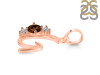 Smoky & White Topaz Alphabet G Pendant SMY-RDA-59.