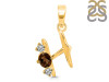 Smoky & White Topaz Alphabet H Pendant SMY-RDA-60.