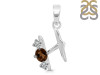 Smoky & White Topaz Alphabet H Pendant SMY-RDA-60.