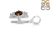 Smoky & White Topaz Alphabet H Pendant SMY-RDA-60.