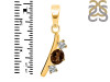 Smoky & White Topaz Alphabet I Pendant SMY-RDA-61.