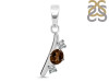 Smoky & White Topaz Alphabet I Pendant SMY-RDA-61.