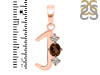 Smoky & White Topaz Alphabet J Pendant SMY-RDA-62.