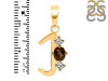 Smoky & White Topaz Alphabet J Pendant SMY-RDA-62.