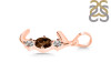 Smoky & White Topaz Alphabet J Pendant SMY-RDA-62.
