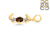 Smoky & White Topaz Alphabet J Pendant SMY-RDA-62.