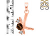 Smoky & White Topaz Alphabet K Pendant SMY-RDA-63.