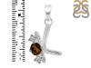 Smoky & White Topaz Alphabet K Pendant SMY-RDA-63.