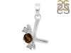 Smoky & White Topaz Alphabet K Pendant SMY-RDA-63.
