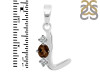 Smoky & White Topaz Alphabet L Pendant SMY-RDA-64.