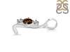 Smoky & White Topaz Alphabet L Pendant SMY-RDA-64.