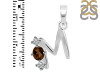 Smoky & White Topaz Alphabet M Pendant SMY-RDA-65.