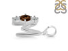 Smoky & White Topaz Alphabet M Pendant SMY-RDA-65.