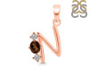 Smoky & White Topaz Alphabet N Pendant SMY-RDA-66.