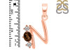 Smoky & White Topaz Alphabet N Pendant SMY-RDA-66.