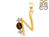 Smoky & White Topaz Alphabet N Pendant SMY-RDA-66.