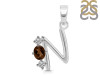 Smoky & White Topaz Alphabet N Pendant SMY-RDA-66.