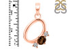 Smoky & White Topaz Alphabet O Pendant SMY-RDA-67.