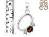 Smoky & White Topaz Alphabet O Pendant SMY-RDA-67.
