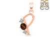 Smoky & White Topaz Alphabet P Pendant SMY-RDA-68.