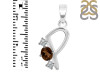 Smoky & White Topaz Alphabet P Pendant SMY-RDA-68.