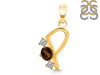 Smoky & White Topaz Alphabet P Pendant SMY-RDA-68.