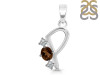 Smoky & White Topaz Alphabet P Pendant SMY-RDA-68.