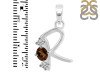 Smoky & White Topaz Alphabet R Pendant SMY-RDA-70.