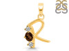 Smoky & White Topaz Alphabet R Pendant SMY-RDA-70.