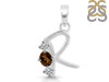 Smoky & White Topaz Alphabet R Pendant SMY-RDA-70.