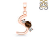 Smoky & White Topaz Alphabet S Pendant SMY-RDA-71.