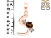 Smoky & White Topaz Alphabet S Pendant SMY-RDA-71.