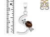 Smoky & White Topaz Alphabet S Pendant SMY-RDA-71.