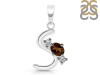 Smoky & White Topaz Alphabet S Pendant SMY-RDA-71.