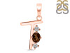 Smoky & White Topaz Alphabet T Pendant SMY-RDA-72.
